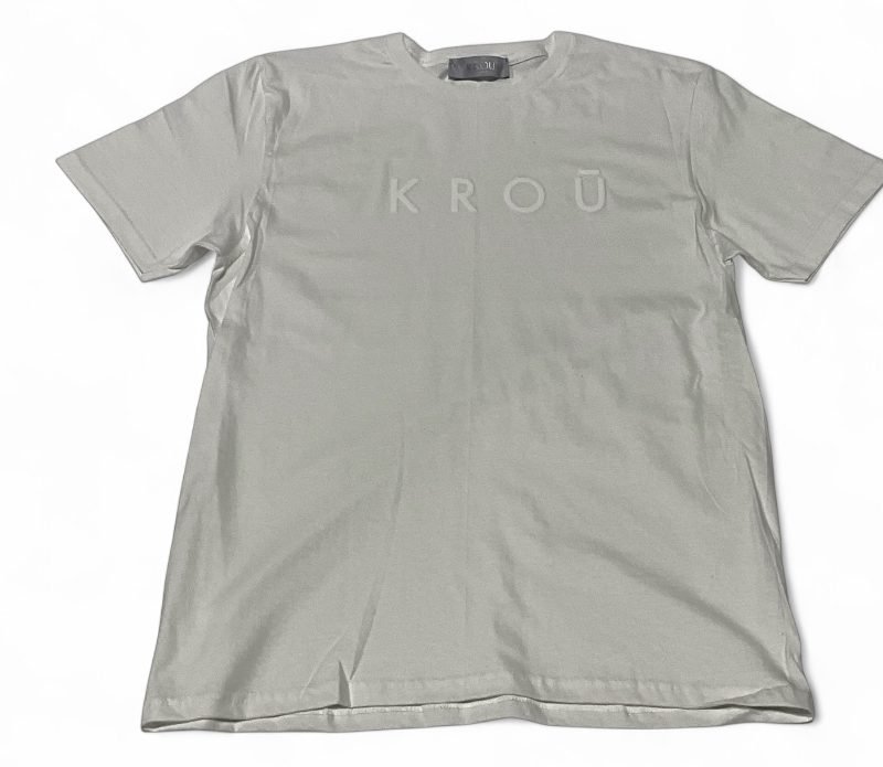 Kroū Light Raised Center White T Shirt